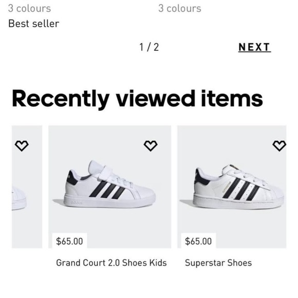 Adidas Kids Grand Court 2.0 Sneakers - White and Black - Picture 2 of 7